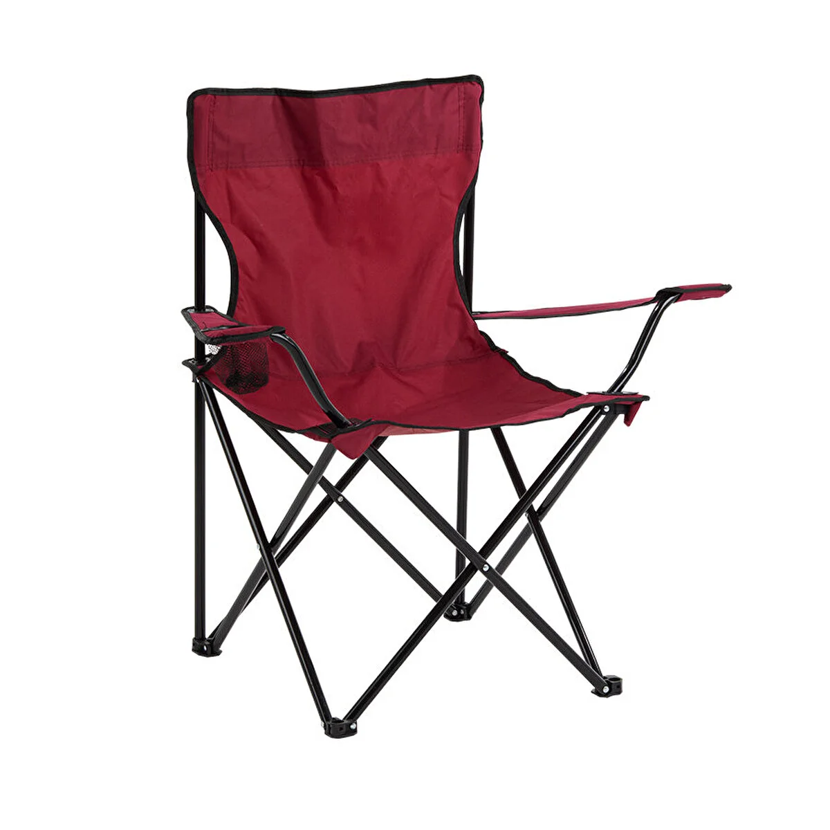 Peralite - Basic Metal İskelet Katlanabilir Kamp Sandalyesi Bordo
