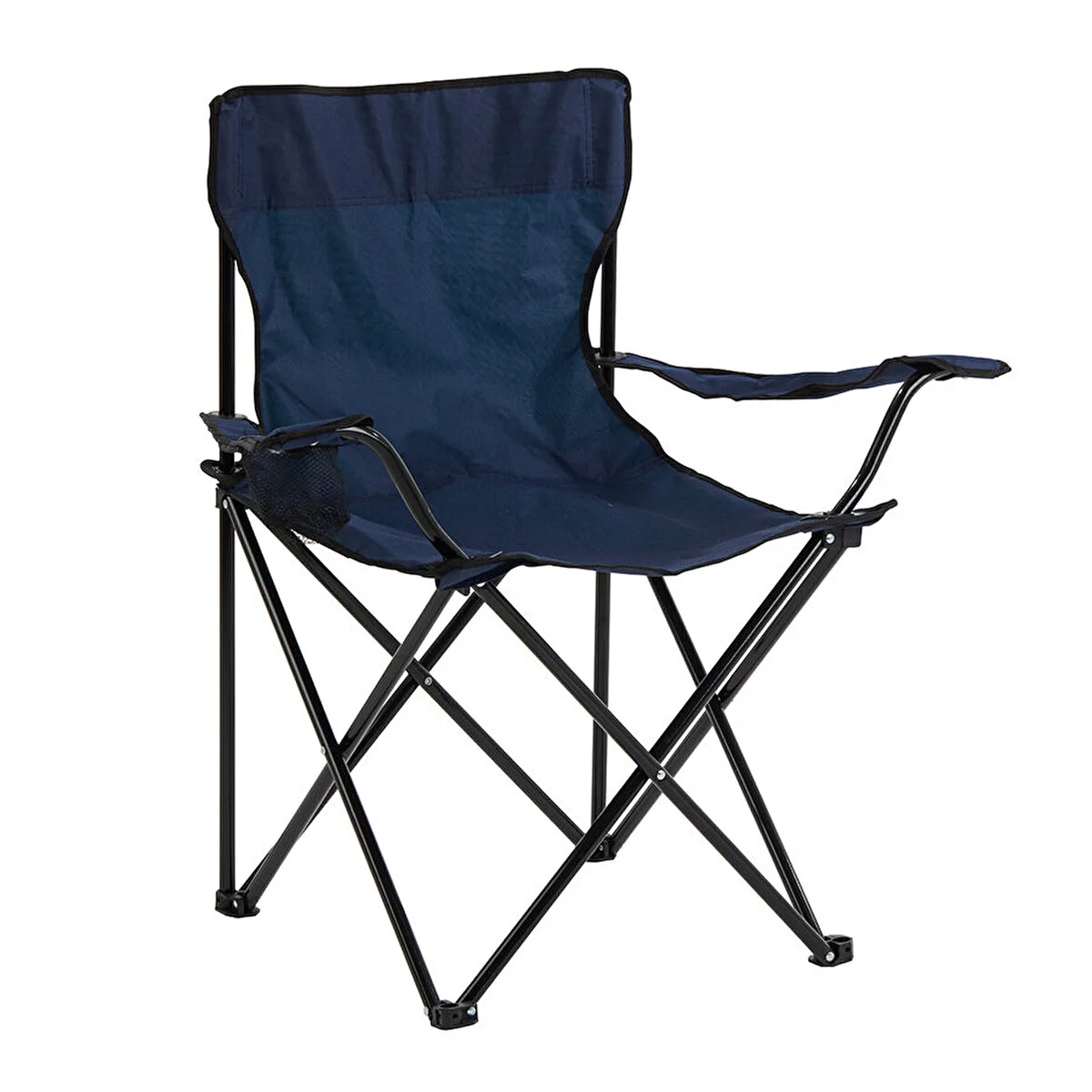  - Basic Metal İskelet Katlanabilir Kamp Sandalyesi Lacivert