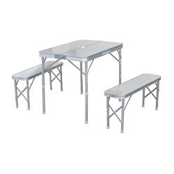 Peralite - Pratik Katlanabilir Kamp Masa ve Sandalye Seti 90x60 cm